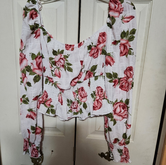 Womens Guess Floral Long Sleeve Women's Top - Picture 6 of 10